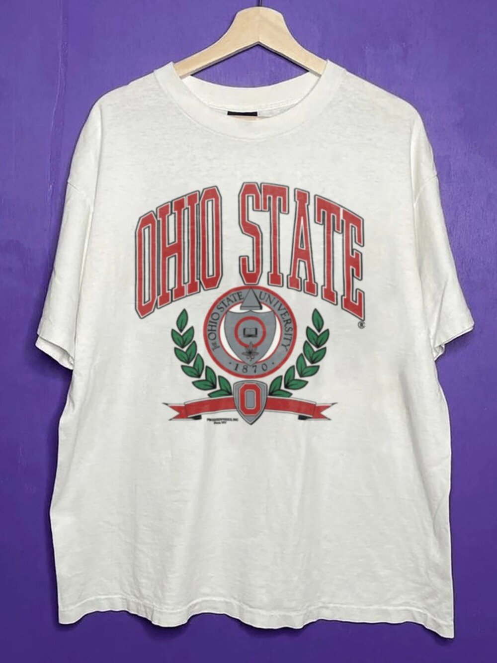 Vintage 90s Ohio State University Shirt, Ohio State Buckeyes Crewneck Shirt Tee